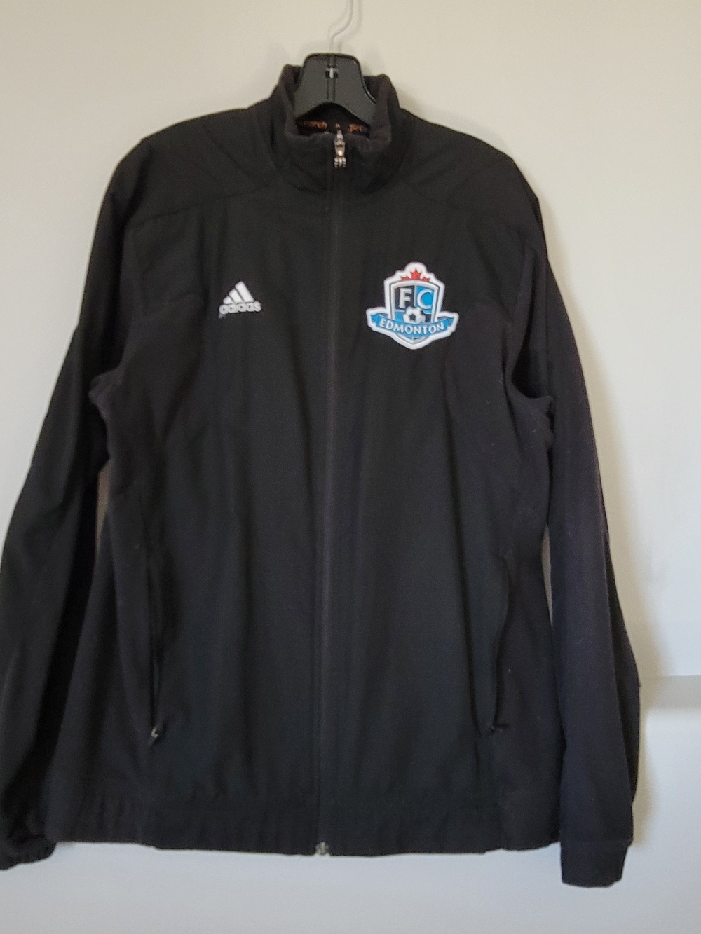 Vintage adidas Black FC Edmonton Lightweight Full-Zip Jacket